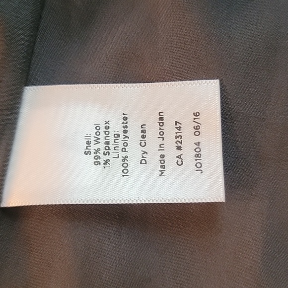 TALBOTS Italian Flannel Charcoal Gray Faux‎ Wrap Preppy Midi Office Wool Skirt - Picture 8 of 8